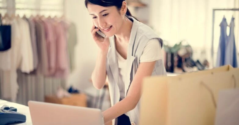 Woman working on a project
