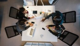Diverse team analyzing data