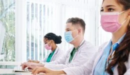 Doctors entering patients data