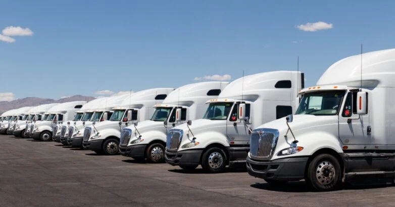 Las Vegas - Circa June 2019: International Semi Tractor Trailer Trucks Lined up for Sale. International is owned by Navistar II