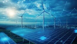 An AI powered system improving renewable energy management by analyzing energy consumption data, AI-assisted power grid optimization, and real-time energy distribution for better sustainability