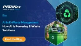 AI in E-Waste Management using robotic systems to sort electronic waste in a smart, sustainable recycling facility